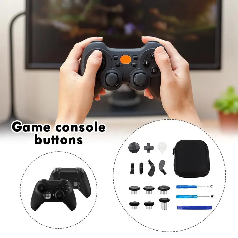 DIY Kit For Xbox One Elite Series 2 Wireless Controller Accessories - Metal D-Pad Trigger Paddles Repair set With Storage Bag Peaceful Pleasures Health and Wellness