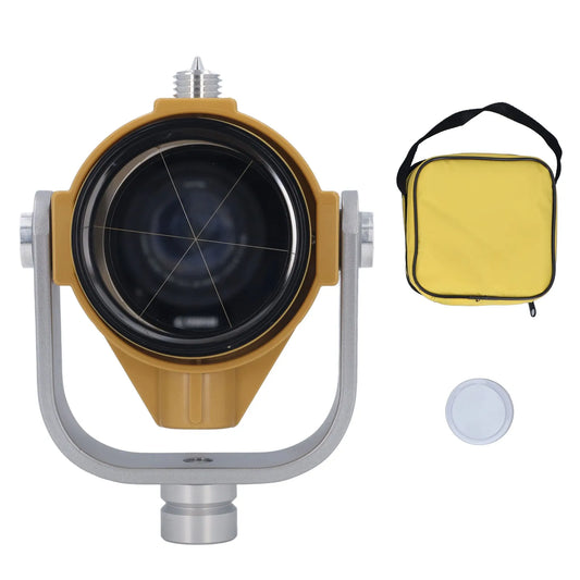 Total Station Single Prism 64 Light Grey ABS and K9 Total Station Prism with Adjustable Brass Connector for Ranging Measurement Peaceful Pleasures Health and Wellness Default Title