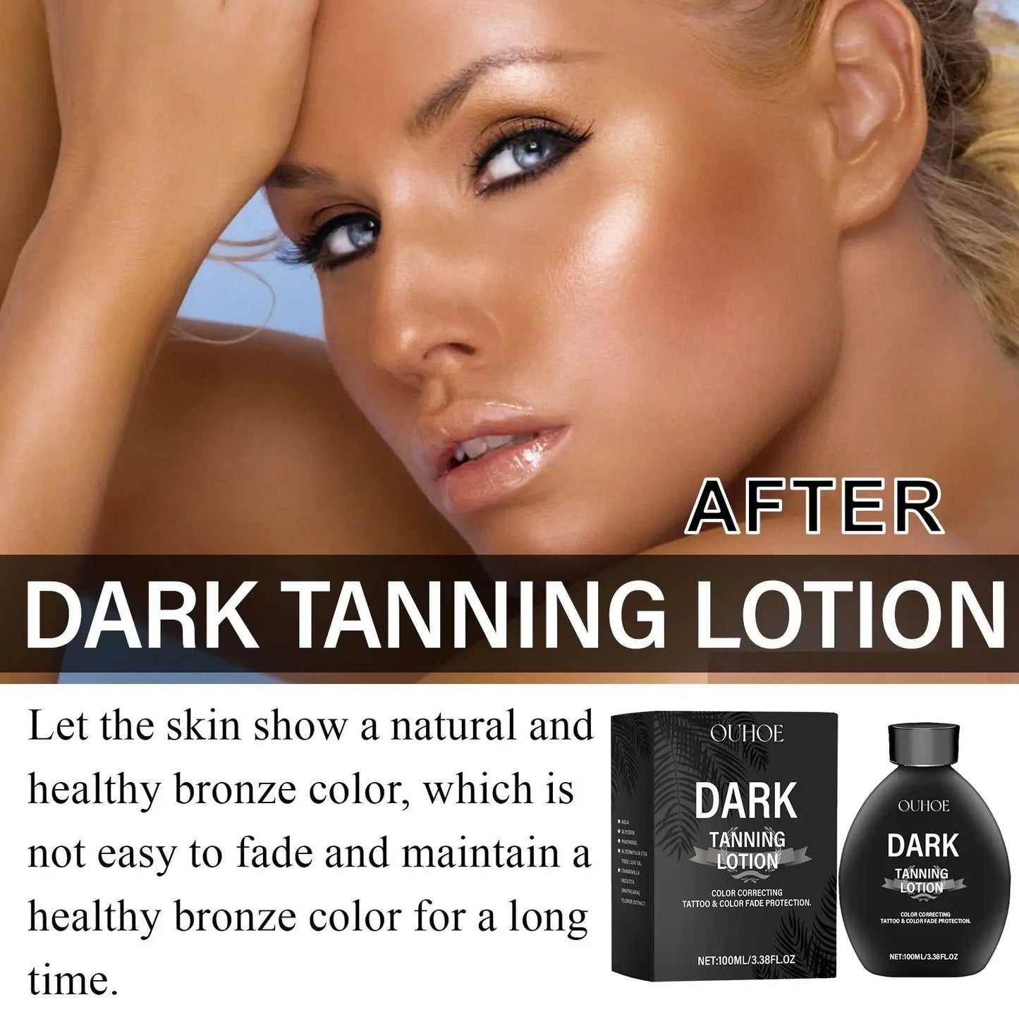 Sunless Self Tanning Lotion – Bronzer for Face & Body, 100ml Peaceful Pleasures Health and Wellness