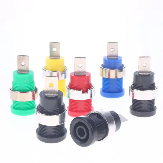 10Pcs Binding Post Adapters Ten For 4mm Banana Female Jack 4mm Banana Plug Connectors Panel Mount Socket Peaceful Pleasures Health and Wellness