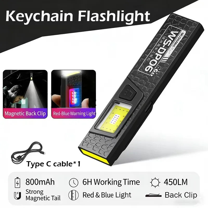 800LM COB LED Work Light – USB Rechargeable Magnetic Lamp