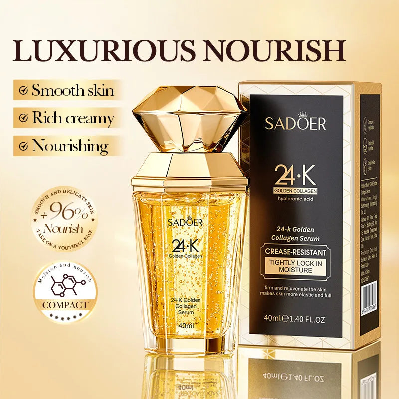 SADOER 24K Gold Collagen Face Serum | Hydrating Anti-Aging
