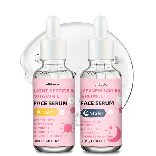 Sakura Retinol & Vitamin C Face Serum Set | 24H Hydration 2pc Face Serum Set Oasis Select