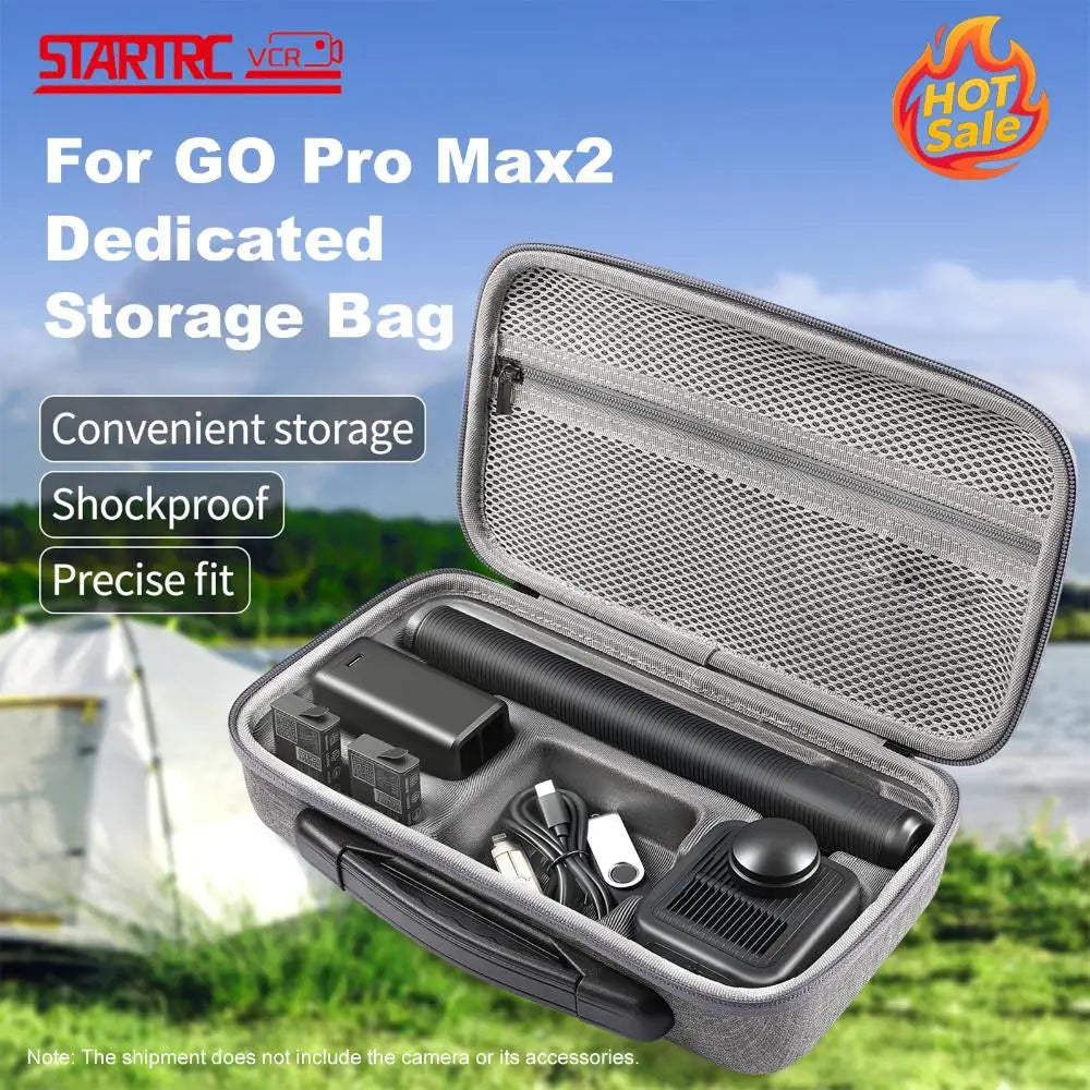 GoPro MAX 2 Carrying Case – Nylon Storage Bag for Accessories