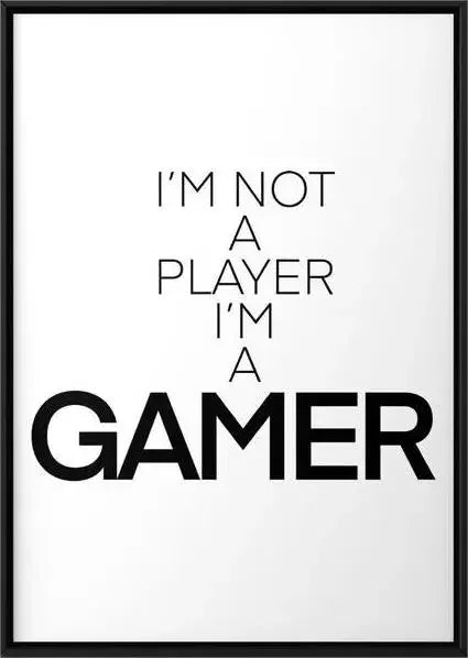 Black & White Gaming Canvas Wall Art – Unframed Gamer Poster