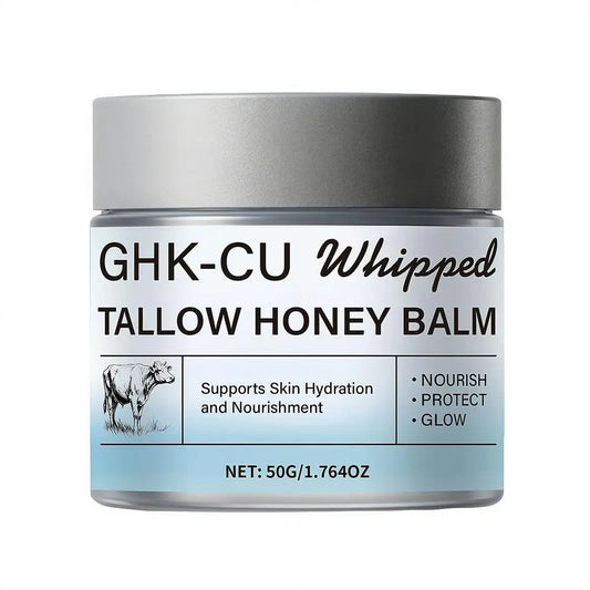 Copper Peptides GHK-Cu Beef Tallow Face Cream Blue Balm Manuka Honey Face and Body Moisturizer for Mature, Dry & Sensitive Skin Peaceful Pleasures Health and Wellness