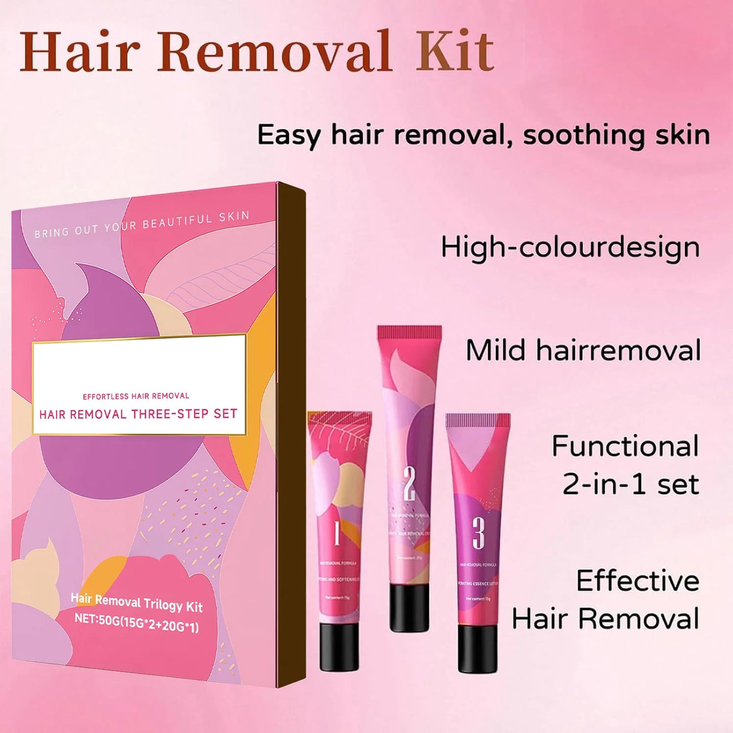 3-Step Facial Hair Removal Kit – Chin & Upper Lip Women