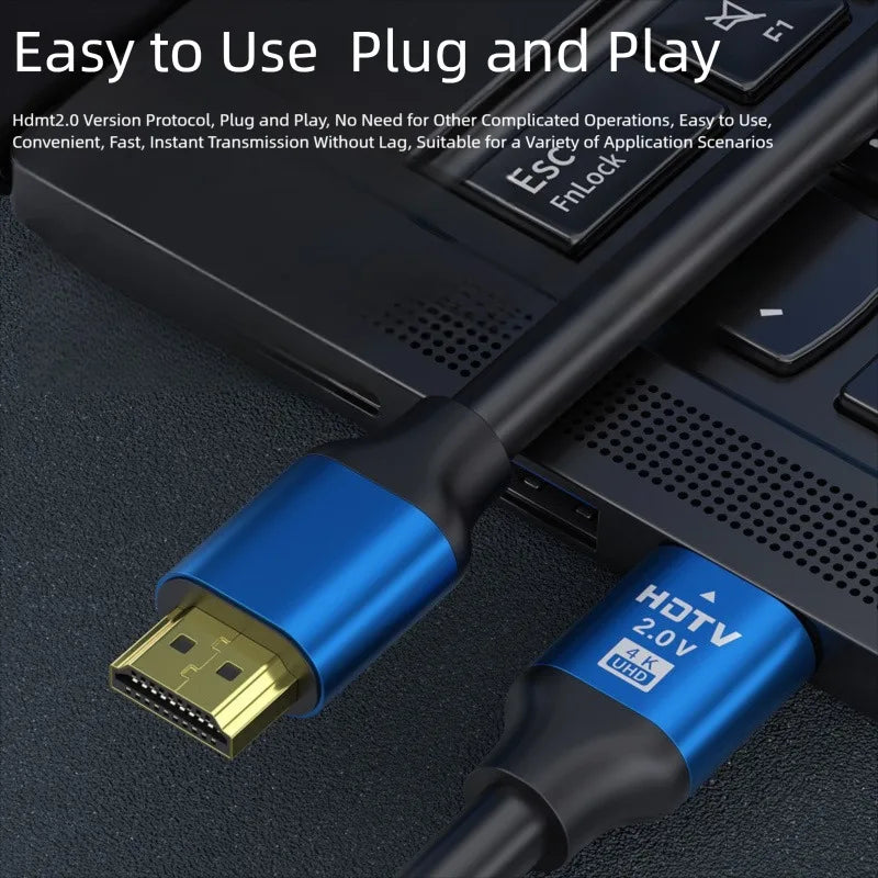 HDMI-Compatible Cable 2.0 4K 60hz High Speed HDMI Cables Compatible Ultra HD 2K 1080P HDMI Cable Compatible For PS4 TV Laptop Peaceful Pleasures Health and Wellness