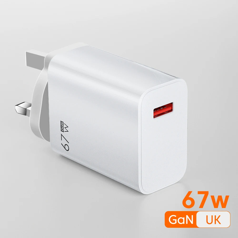 67W USB-C Fast Charger for Xiaomi Redmi POCO | Quick Charge