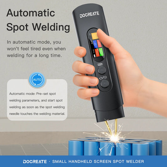 HU-10B Handheld Spot Welder 3360W 800A 1.4" Color Screen Auto Manual Dual Mode for 18650 Battery Welding Peaceful Pleasures Health and Wellness