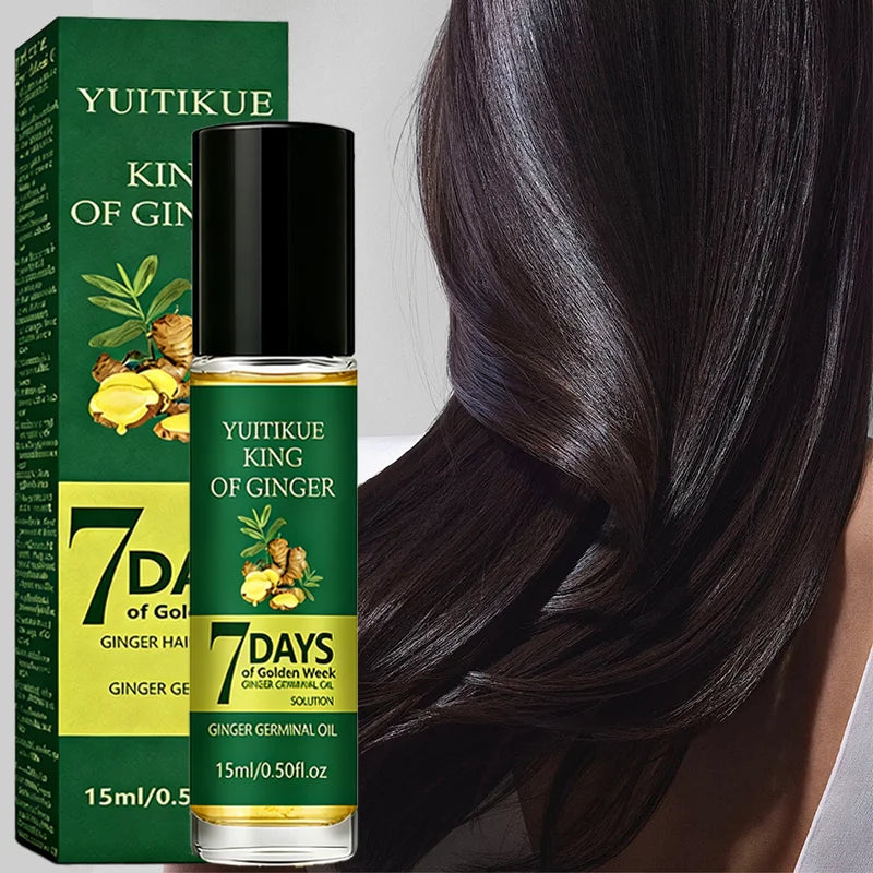 YUITIKUE King Of Ginger Hair Oil | 7 Days Golden Week Formula | Ginger Germinal Oil For Hair Nutrient & Scalp Nourishment 15ml Peaceful Pleasures Health and Wellness