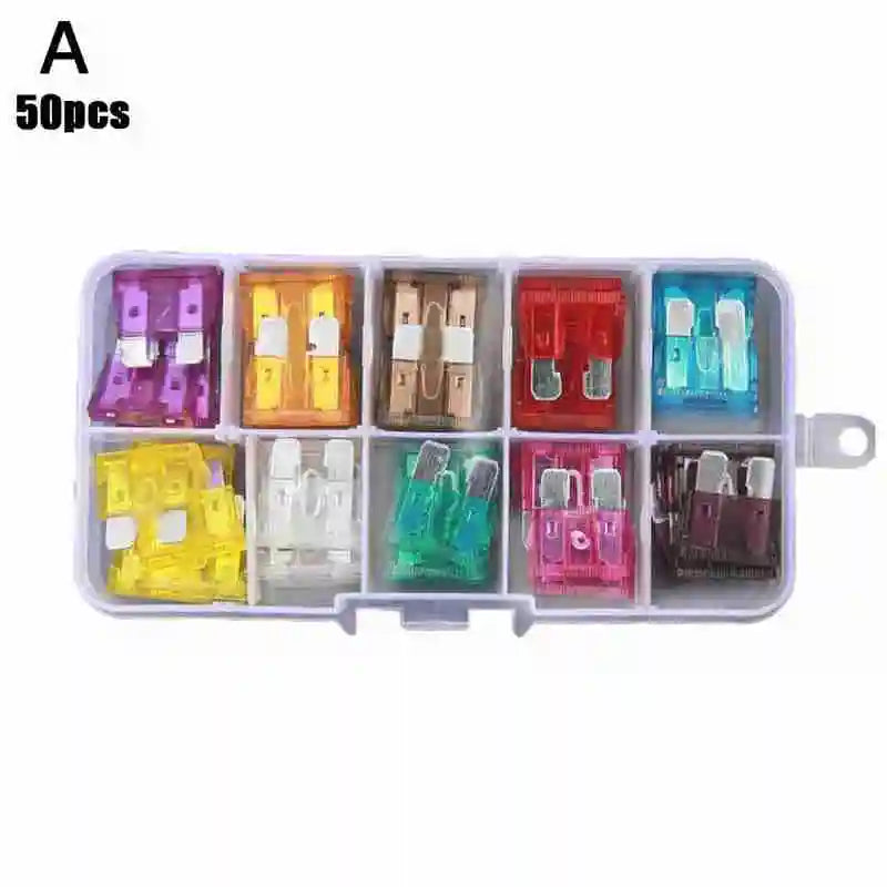 Automotive Mini Blade Fuses 50/100 Pack – 2A to 35A Assorted Peaceful Pleasures Health and Wellness A CN