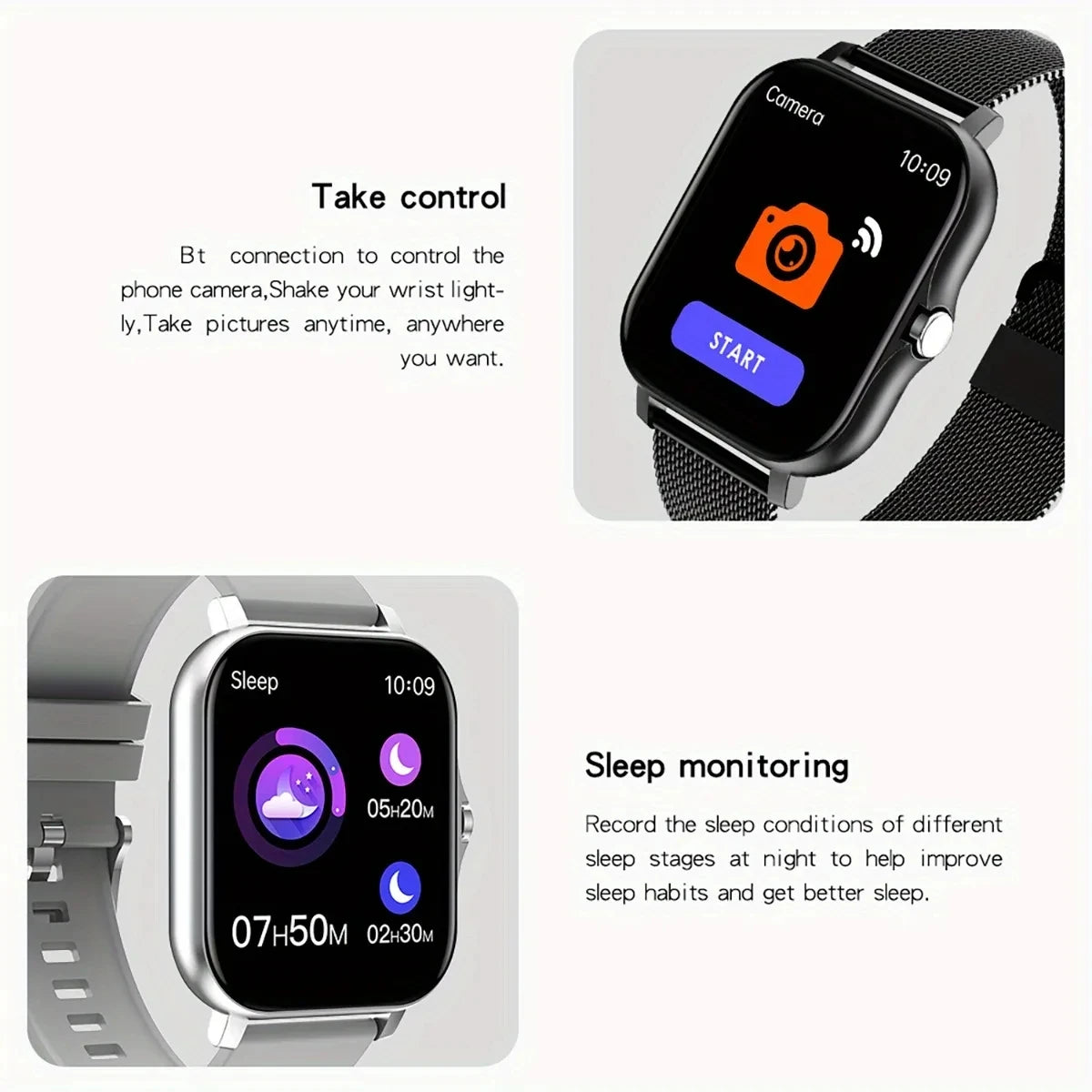 Smart Watch 1.44" Bluetooth Call Fitness Tracker for Men & Women