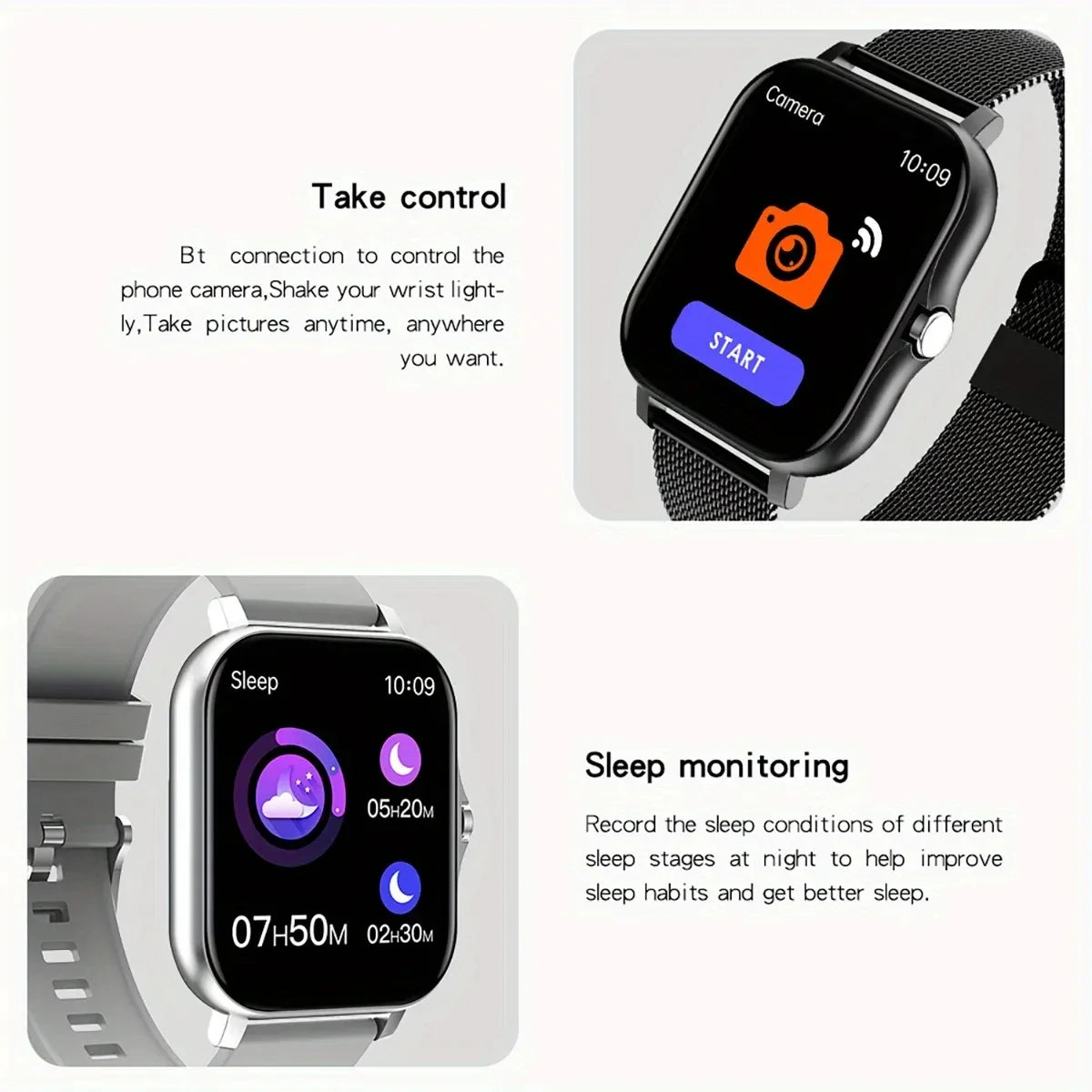 1.44" Touch Smartwatch – Bluetooth Calls & Fitness Tracker