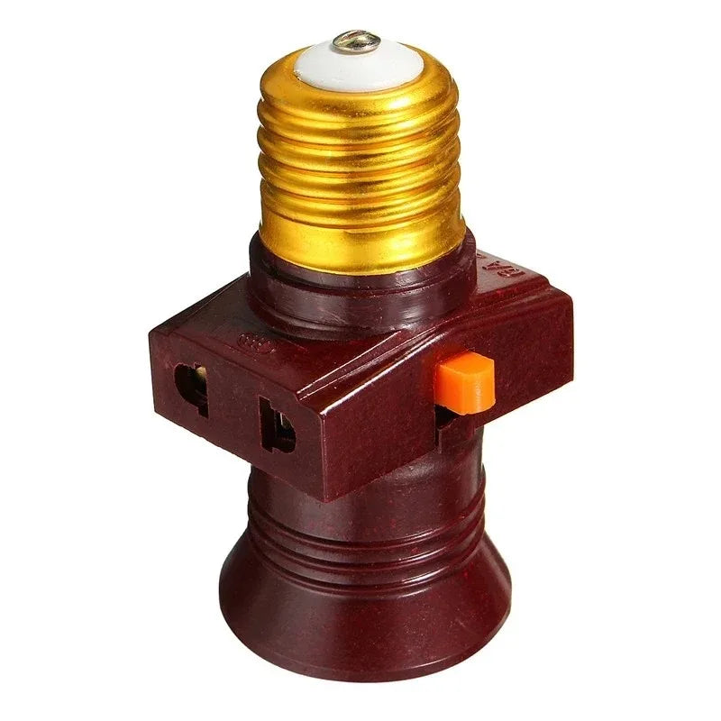 1PCS E27 Screw Bulb Holder Convertible with Switch 110V-240V LED Lamp Socket Adapter for Easy Bulb Installation And Control Peaceful Pleasures Health and Wellness