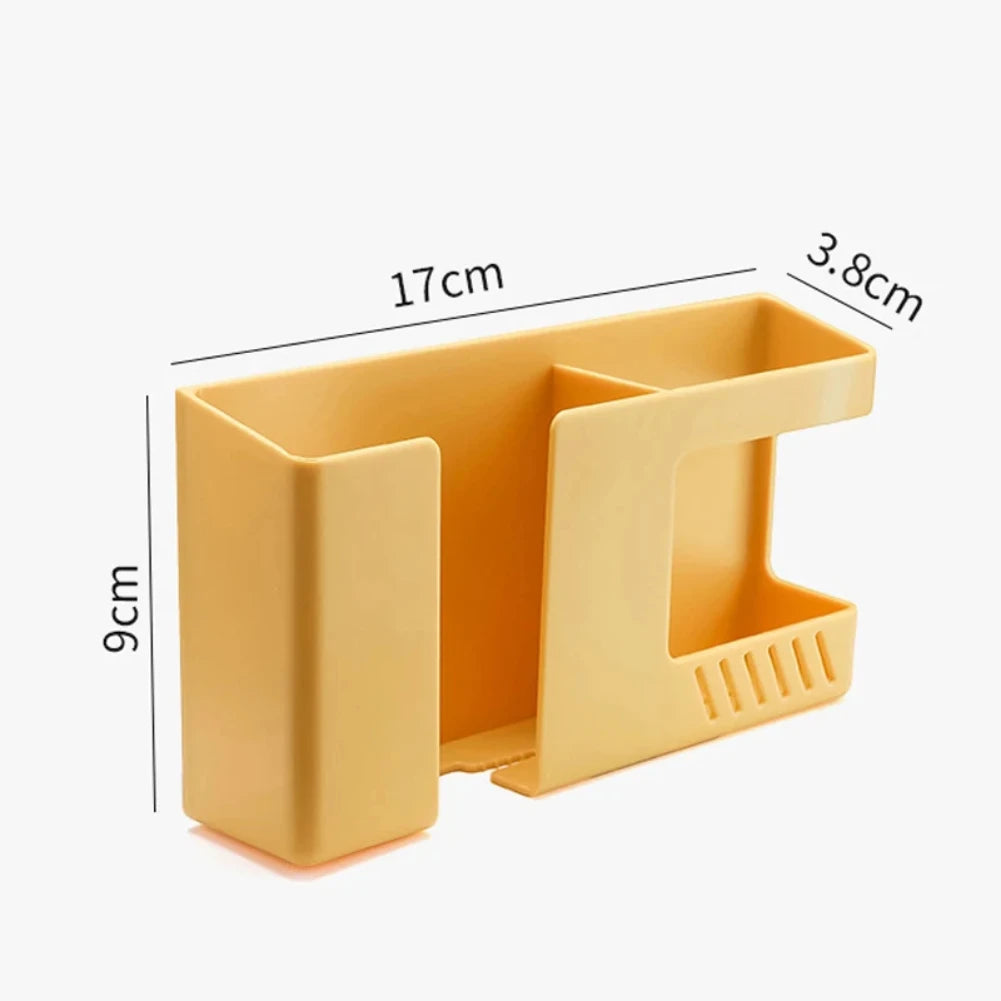 2-in-1 Wall-Mounted Phone & Remote Control Storage Rack