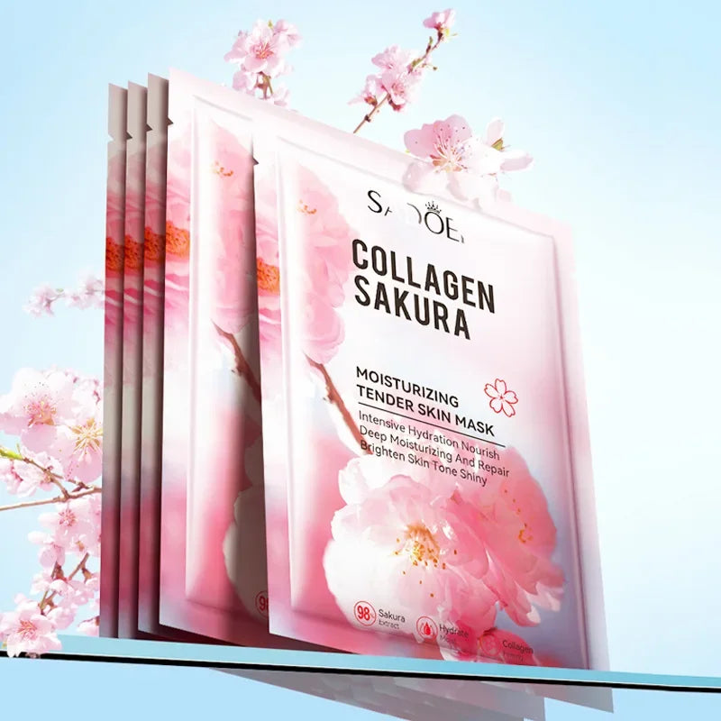 Sadoer Sakura Collagen Sheet Mask – Hydrating & Brightening