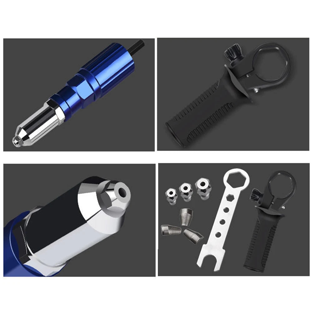 Electric Rivet Gun Drill Adapter 2.4–4.8mm | Cordless Riveting Tool Peaceful Pleasures Health and Wellness