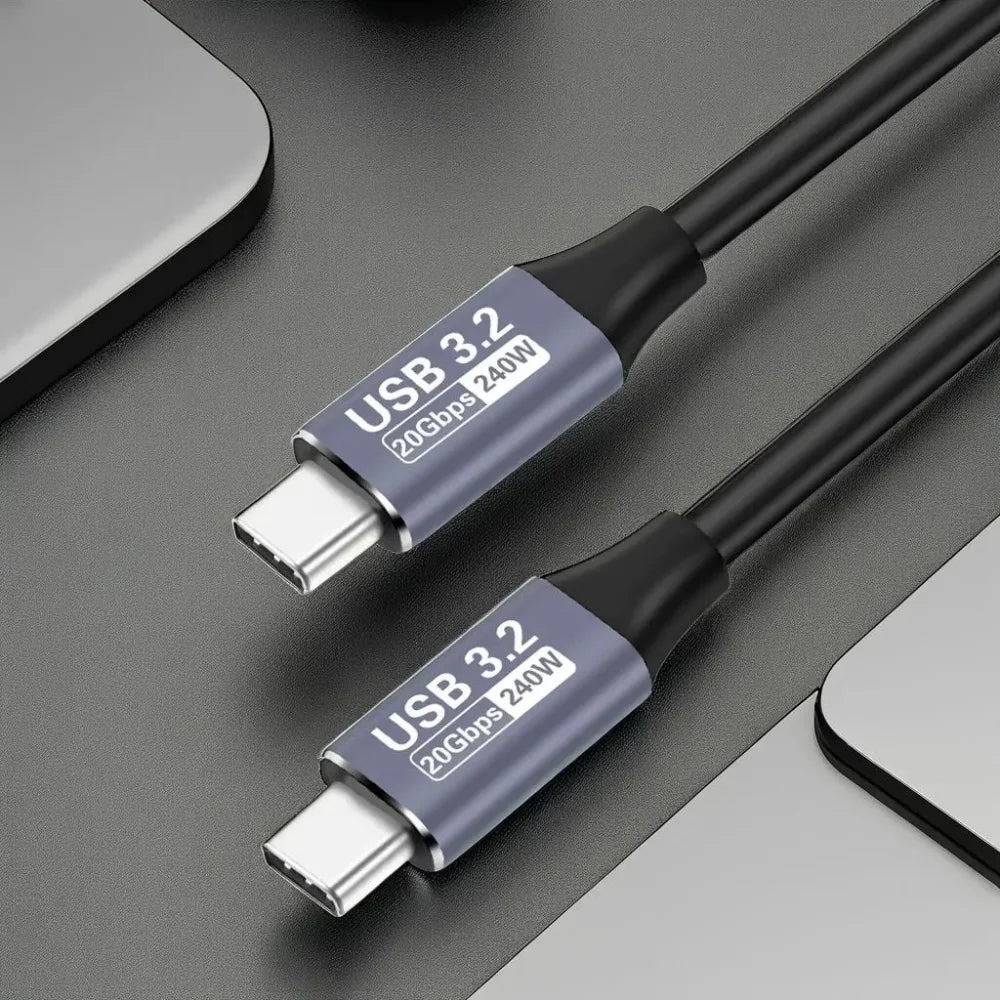 240W USB-C Cable 20Gbps 4K 60Hz Fast Charging for MacBook