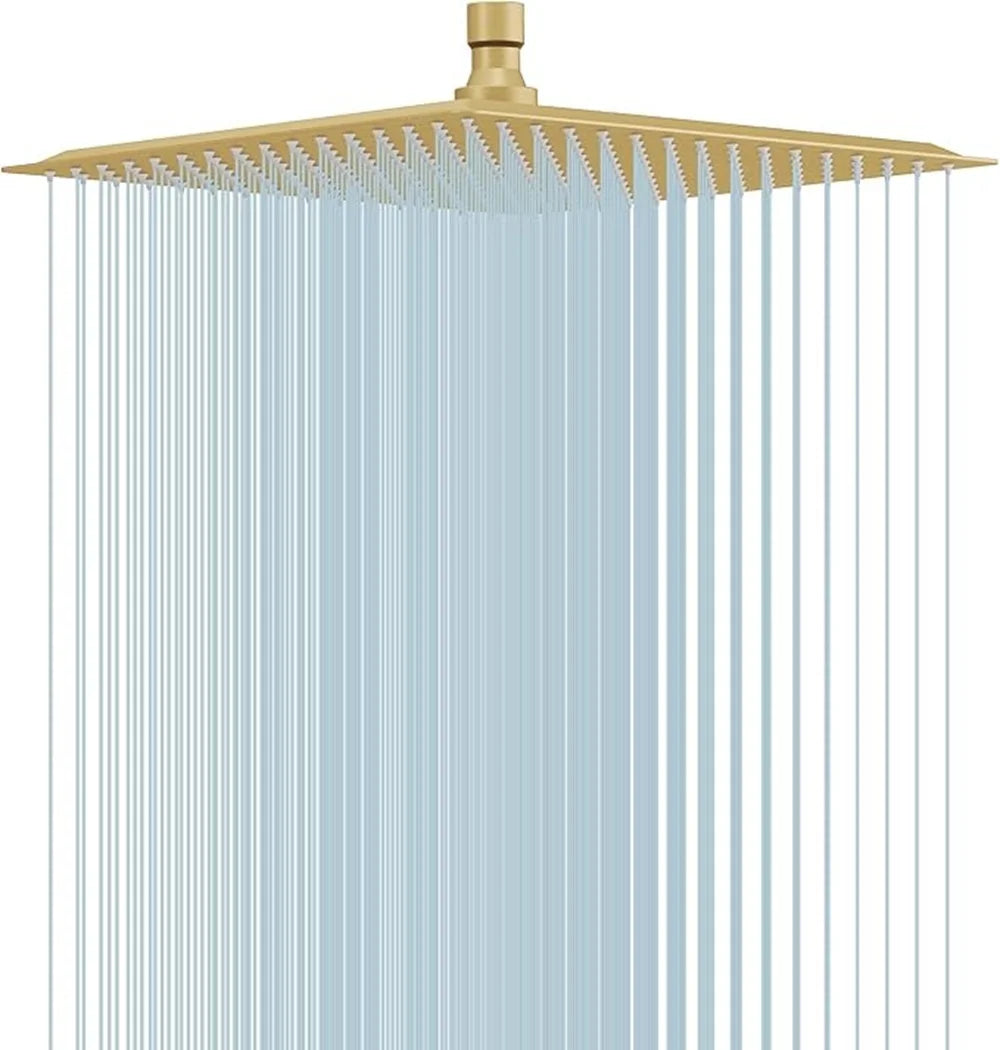 Square Rainfall Shower Head 8/10/12" – Stainless Steel High Pressure