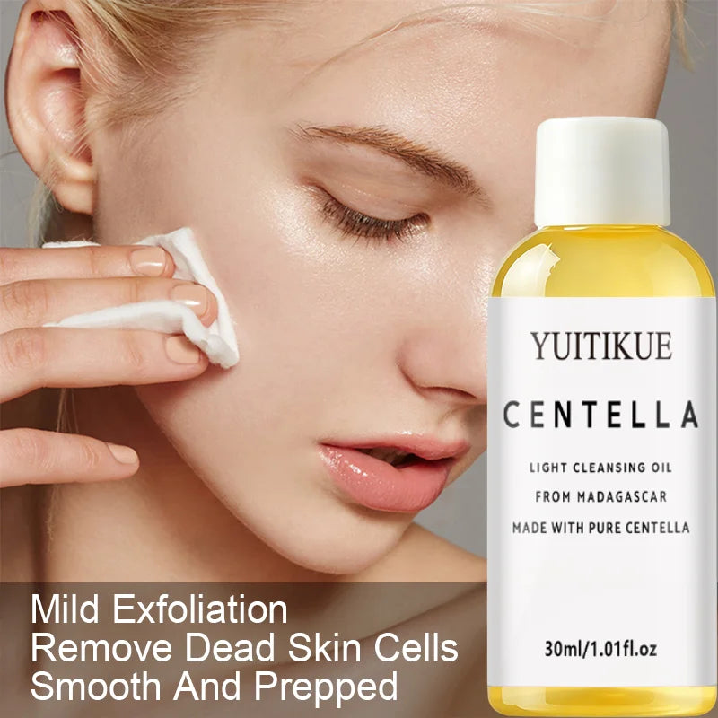 YUITIKUE Centella Light Cleansing Oil Pure Centella Gentle Makeup Remover Oil Deep Cleansing Hydrating Sensitive Skin Cleanser Peaceful Pleasures Health and Wellness