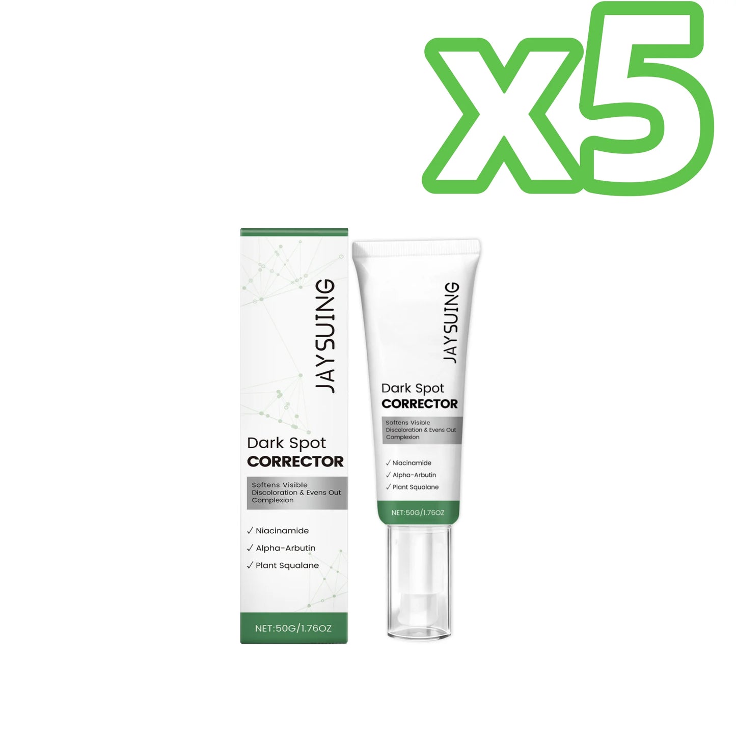 Niacinamide Arbutin Face Essence Cream Brighten Skin Even Face Tone Fade Dark Spots Repair Dull Skin Fast Absorb Skin Care Serum Peaceful Pleasures Health and Wellness 50g Boxed X 5PCS