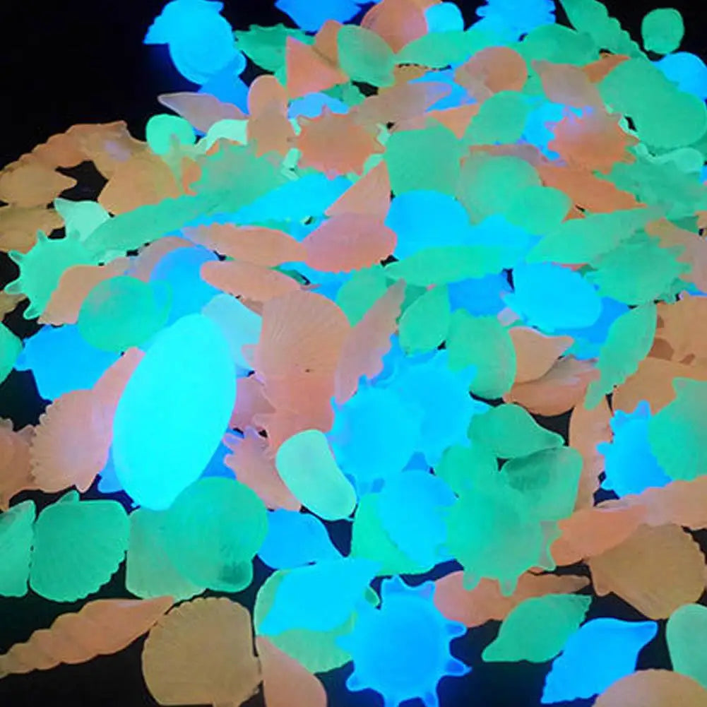 50Pcs Luminous Stones for Fish Tank and Lawn Decoration Peaceful Pleasures Health and Wellness