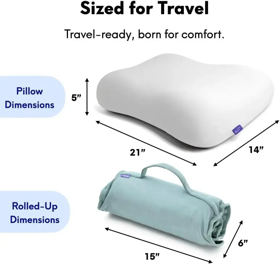 Compact Memory Foam Travel Pillow for Deep Sleep, Portable Support for Hotels and Camping Peaceful Pleasures Health and Wellness