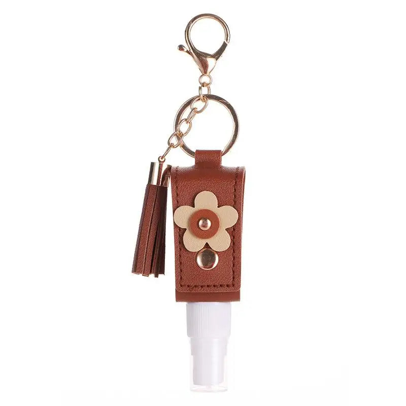 30ml Refillable Spray Bottle Keychain | Faux Leather & Tassel