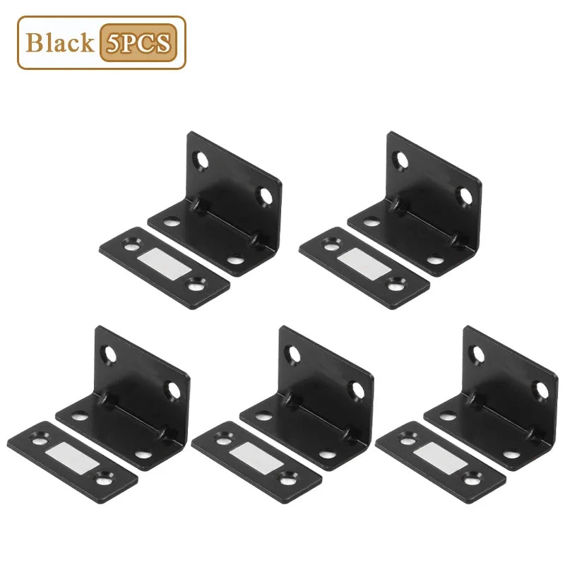L-Shape No-Drill Magnetic Cabinet Door Catch | 1–20 Pack