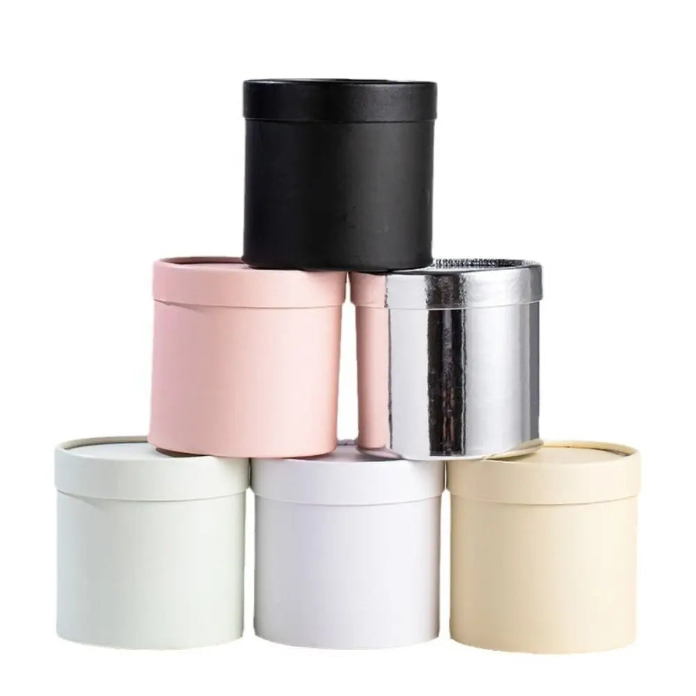 Round Flower Gift Box | Paperboard Packaging Bucket S & M