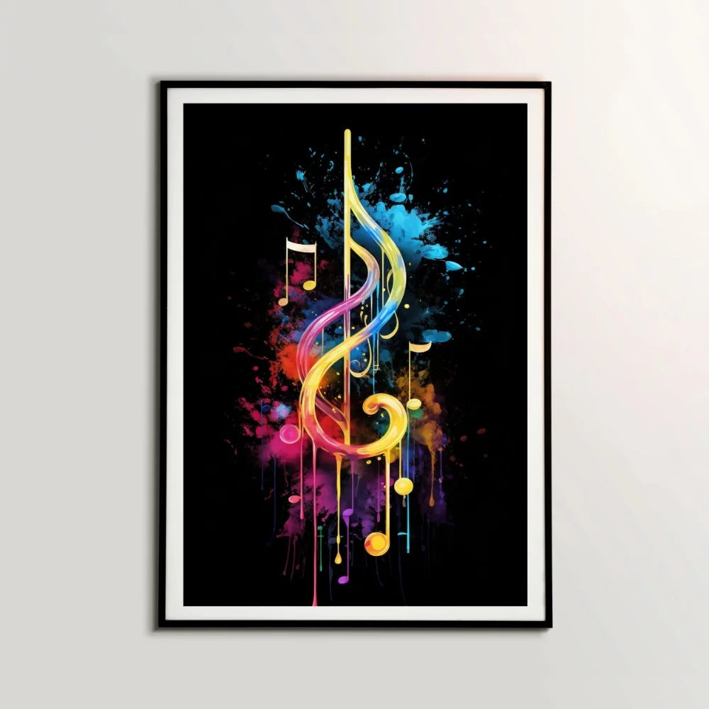 Musical Instruments Canvas Wall Art | Guitar Drum Saxophone Poster
