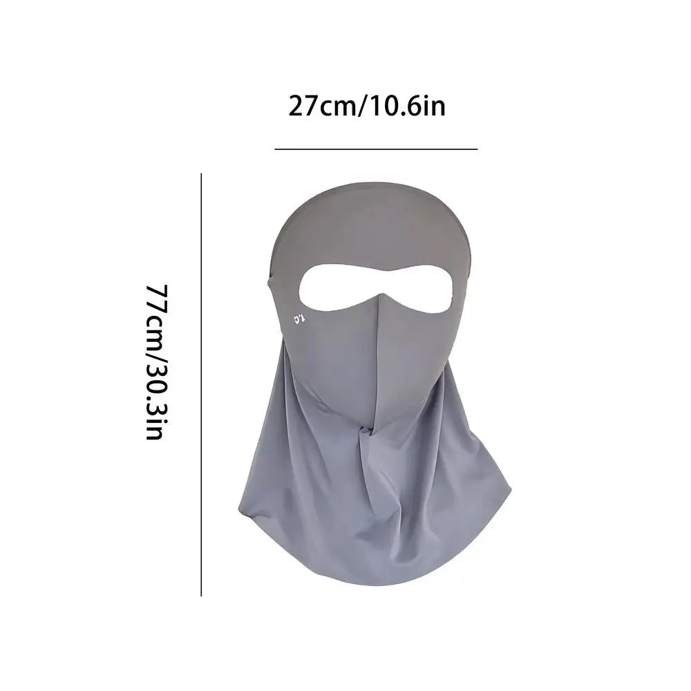 UPF 50+ Ice Silk Sun Protection Face Mask & Neck Cover