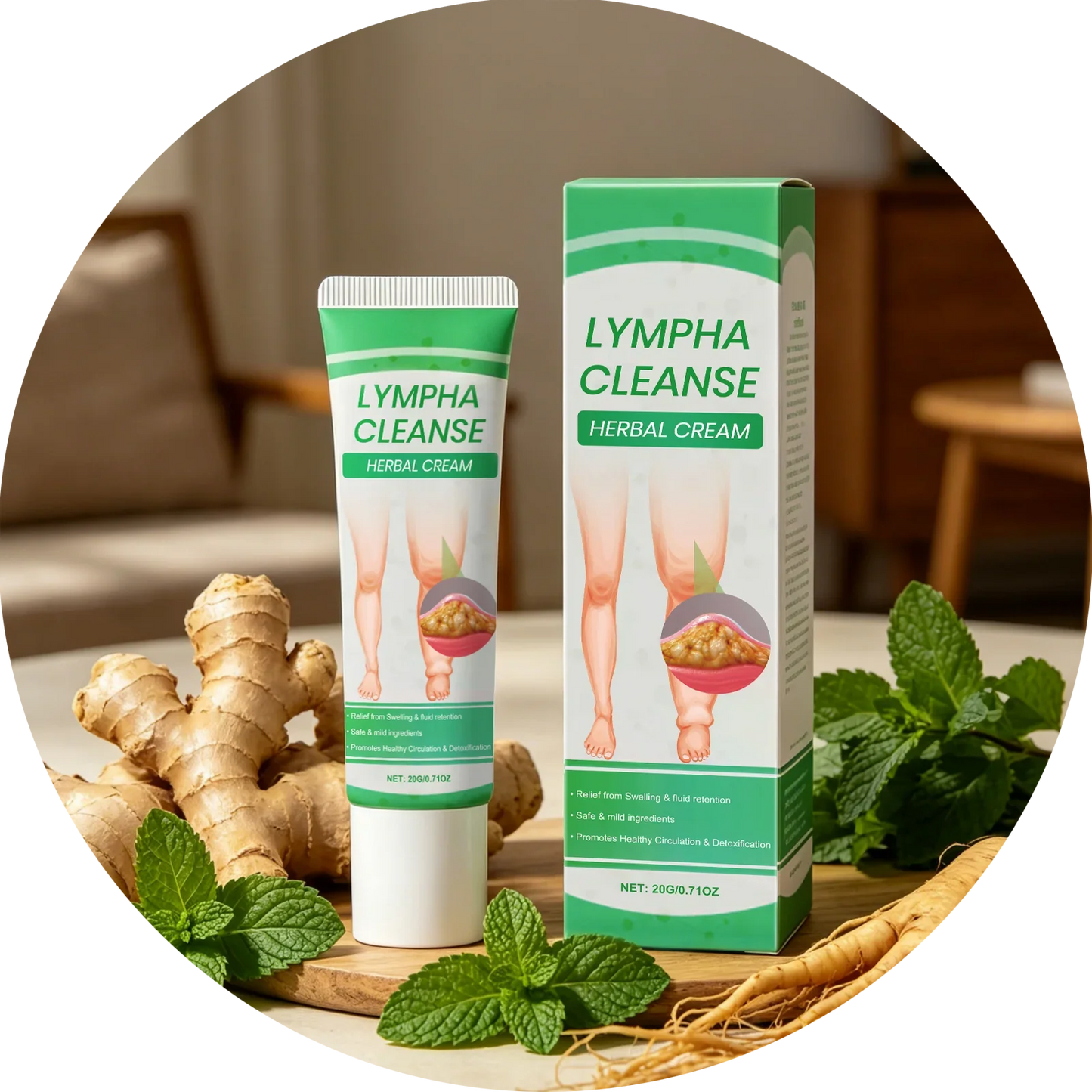 Herbal Lymphatic Massage Cream – Detox Body Care | 20g