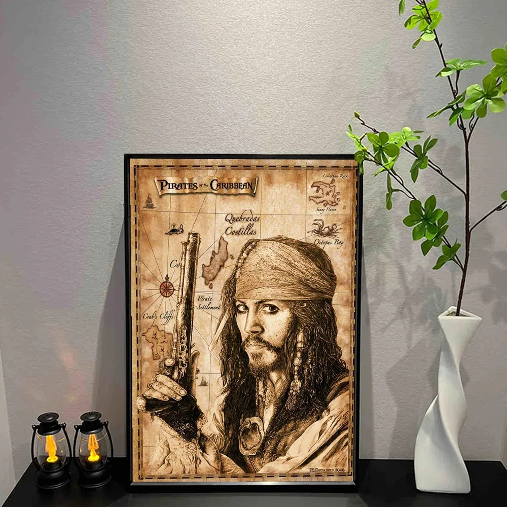 Pirates of the Caribbean Canvas Wall Art Poster – Unframed