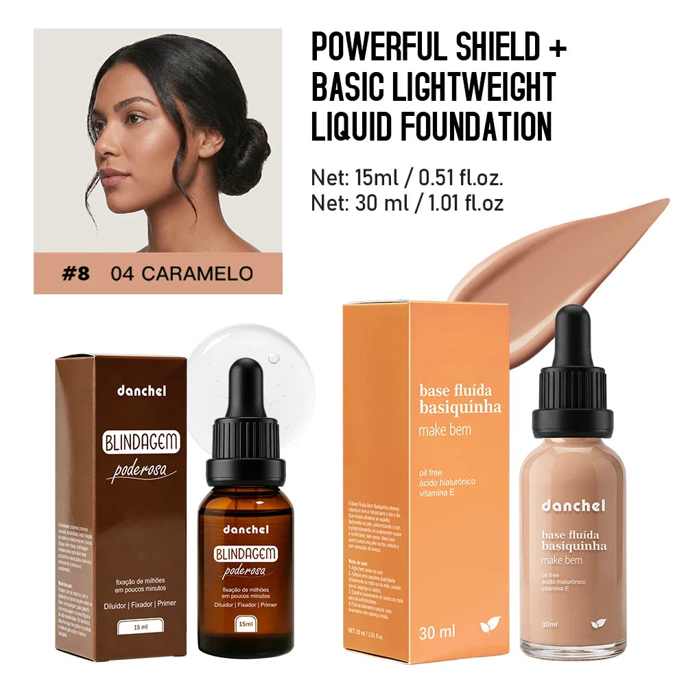 Primer & Liquid Foundation Makeup Set – Waterproof, Long-Lasting