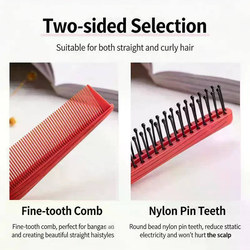 Portable Plastic Foldable Hair Comb Styling Tools Mini Folding Comb Travel Hair Massage Comb Red Peaceful Pleasures Health and Wellness
