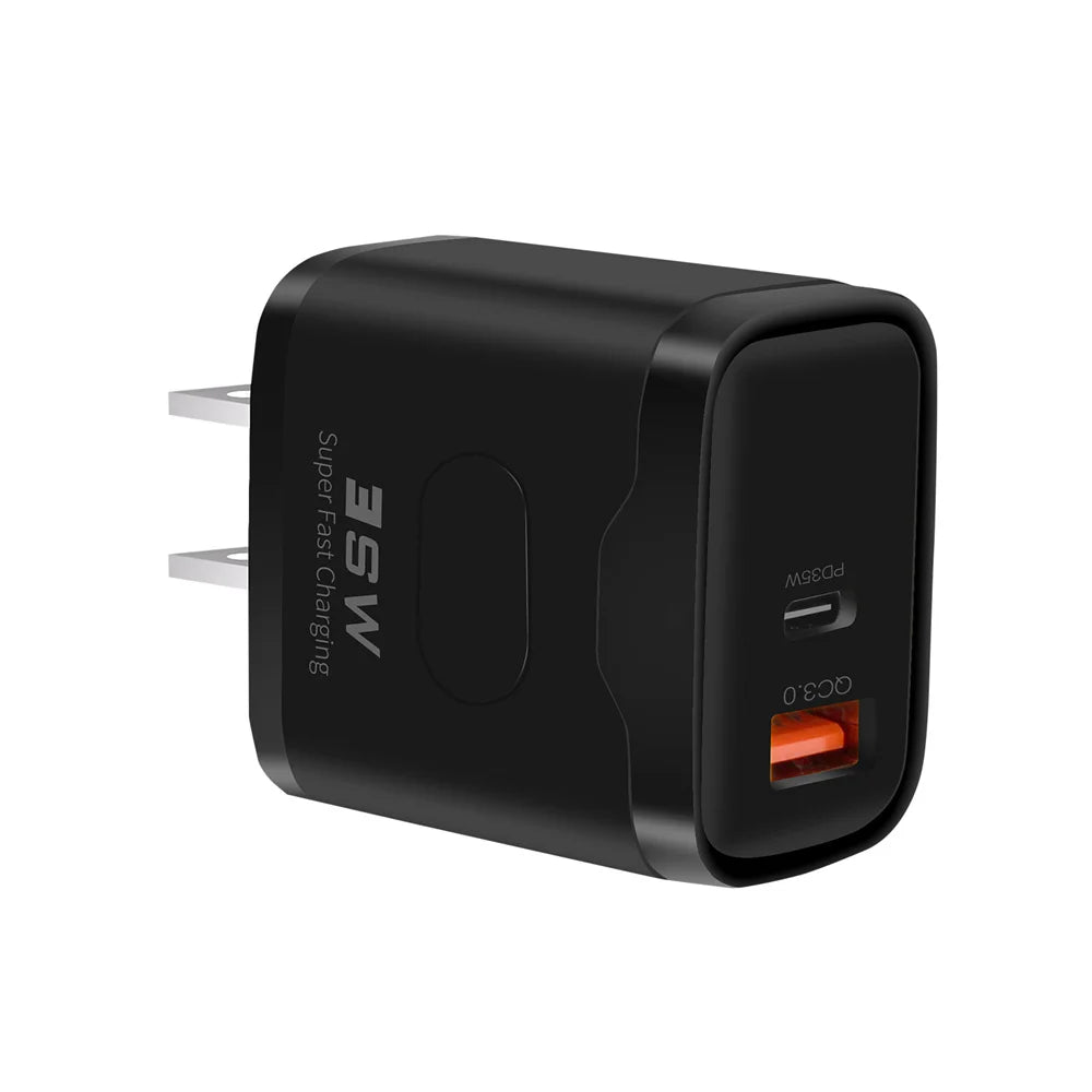 35W Dual Port USB-C PD Wall Charger | iPhone & Android