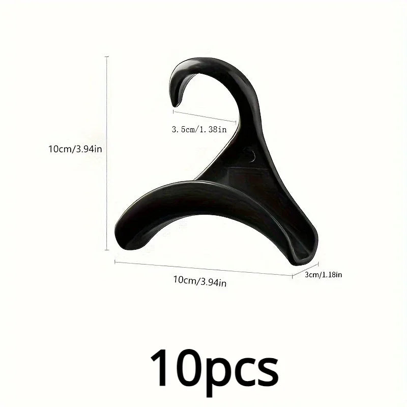 10pcs Widen Multipurpose Hangers Connection Hook Space Saving Hat Silk Scarf Shawls Handbag Hanging Rack Wardrobe Organizer Peaceful Pleasures Health and Wellness Black-10pcs XL