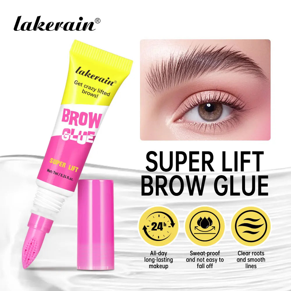 Clear Brow Lamination Gel with Styling Comb – Strong Hold