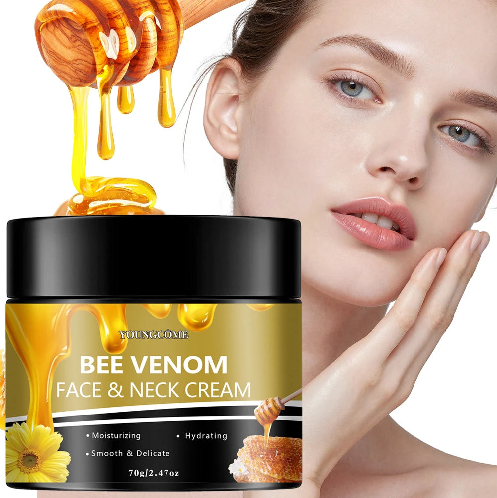 Bee Venom Face & Neck Cream Moisturiser Facial Anti Aging Smooth Skin Repair Fade Fine Line Wrinkle Remover Face Cream Peaceful Pleasures Health and Wellness