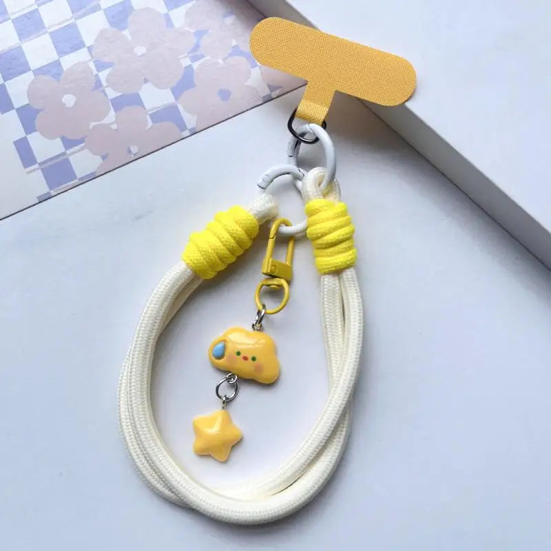 Handmade Acrylic Cloud Phone Lanyard & Keychain Pendant