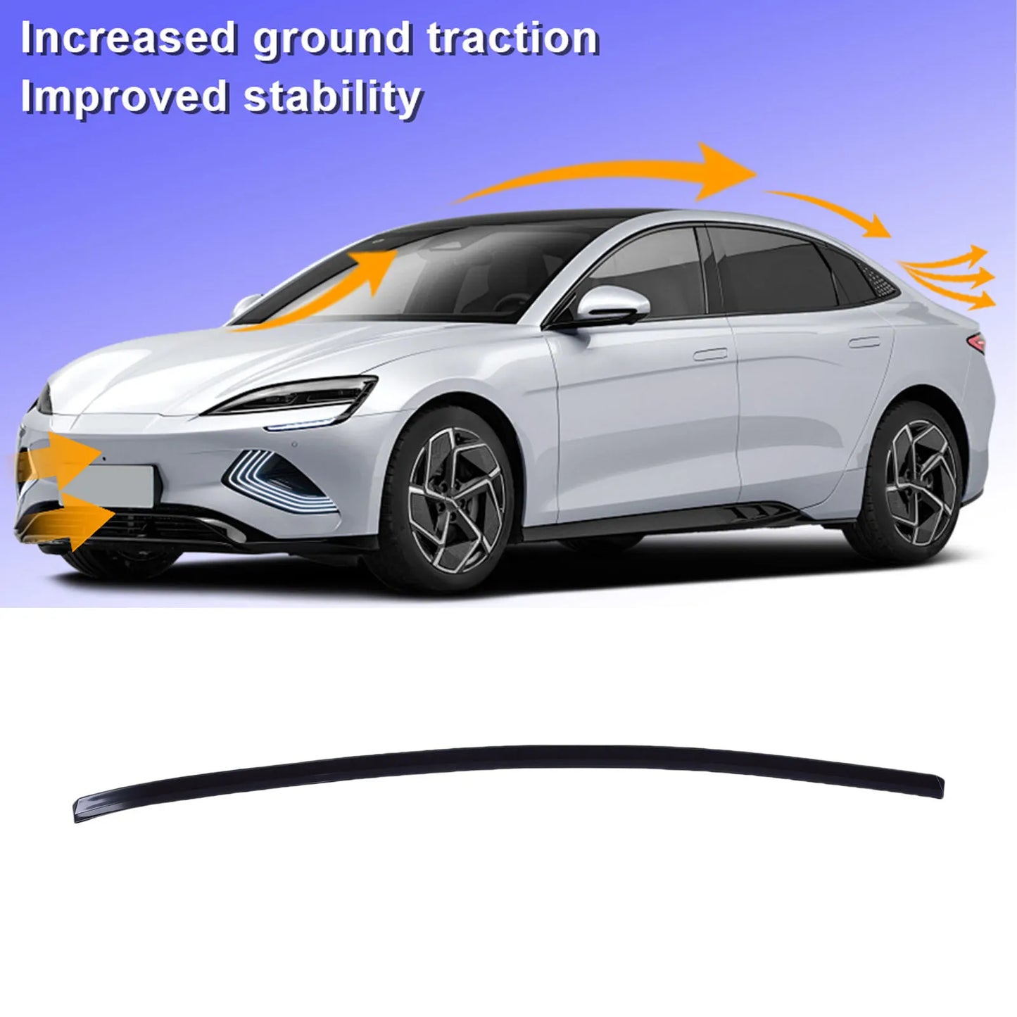 Rubber Car Rear Spoiler Roof Lip Strip | Low Noise Adhesive Trim