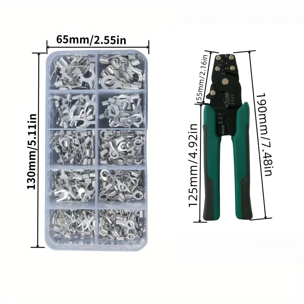 320pc 4-in-1 Crimping Pliers & OT/UT Copper Terminal Kit Peaceful Pleasures Health and Wellness