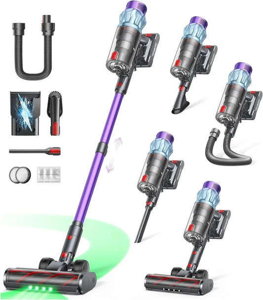 Cordless Vacuum Cleaner 70min/650W/55KPA with Auto Mode, Wall Mount & Fragrance for Hardwood Floor/Car/Pet Peaceful Pleasures Health and Wellness United States