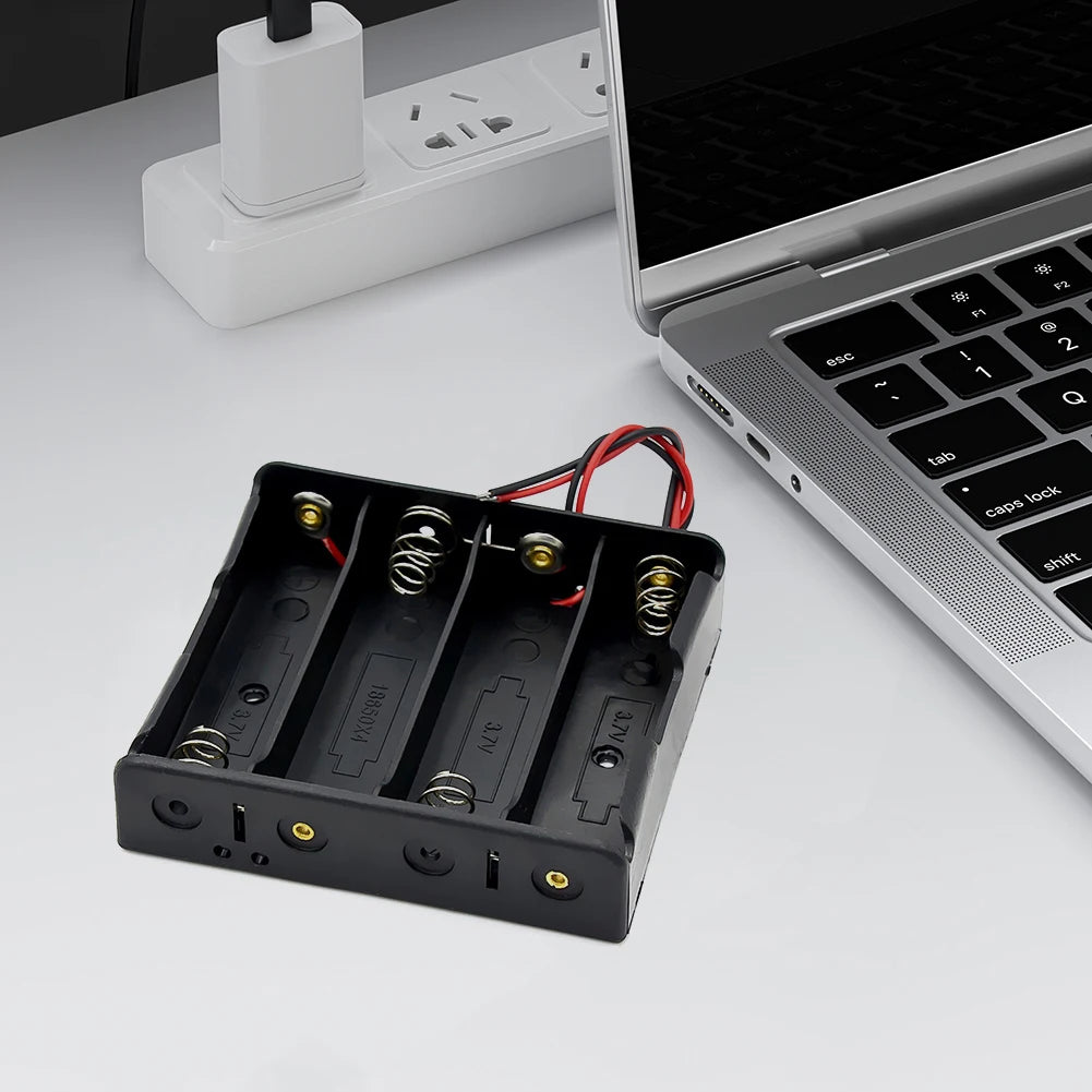 New Plastic 18650 Battery Storage Box Case 1 2 3 4 Slot Way DIY Batteries Clip Holder Container With Wire Lead For 18650 Battery Peaceful Pleasures Health and Wellness