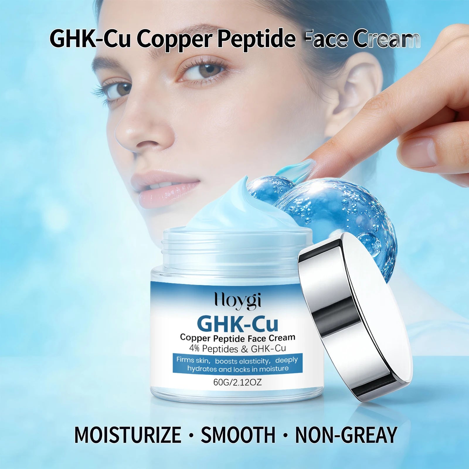4 % Ghk-Cu Copper Peptide Cream Copper Peptide Face Cream Boost Elasticity Strengthen Skin Barrier Nourishing Firming Skin Care Peaceful Pleasures Health and Wellness