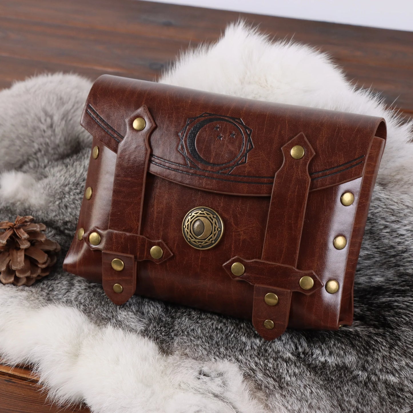 Medieval Viking Knight Belt Retro Waist Bag Copper Coin Renaissance