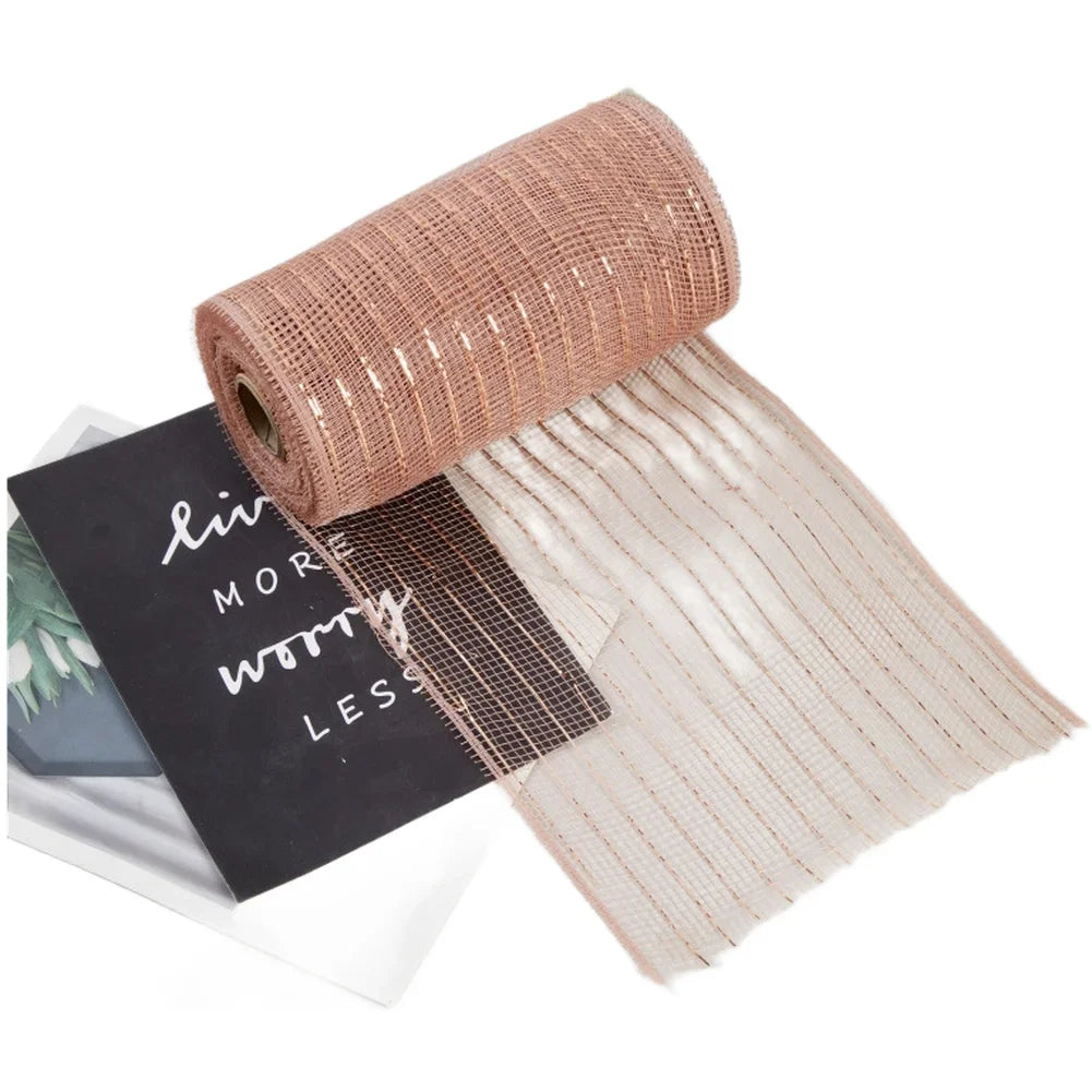 10 Yard PP Mesh Ribbon Roll Christmas Garland Material Holiday