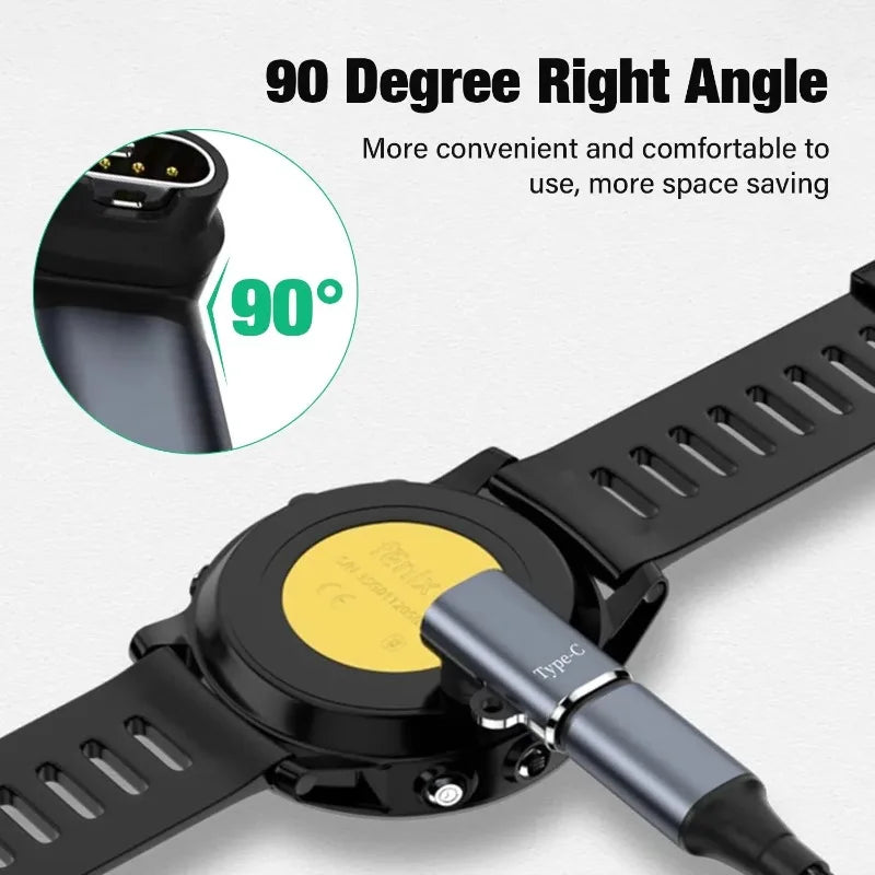 USB-C to 4-Pin Charger Adapter for Garmin Fenix & Venu Peaceful Pleasures Health and Wellness